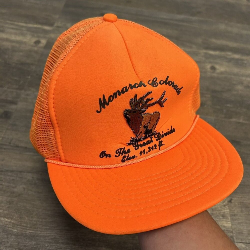 Nissin Monarch Colorado Flouresent Orange Hunting Snapback Trucker Hat‎